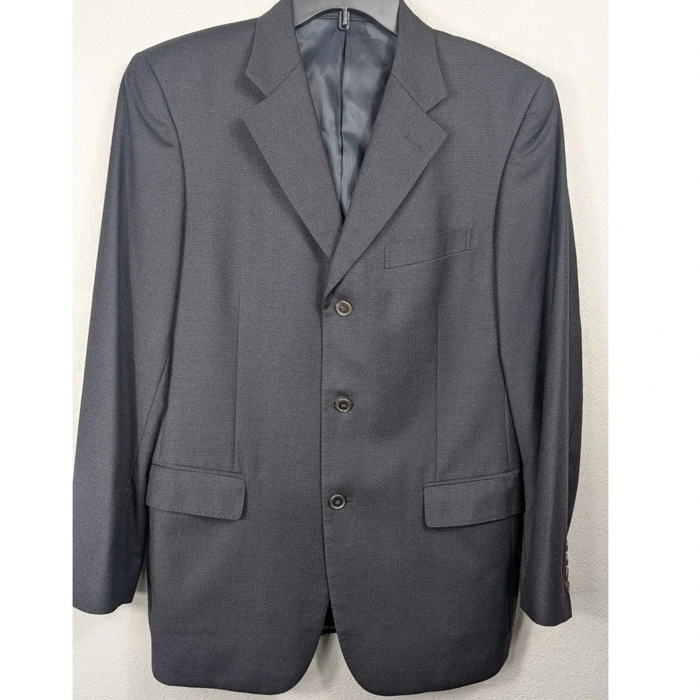 Gieves & Hawkes Blazer Men 38R Gray Wool Cashmere 3-Button Sport Coat Savile Row